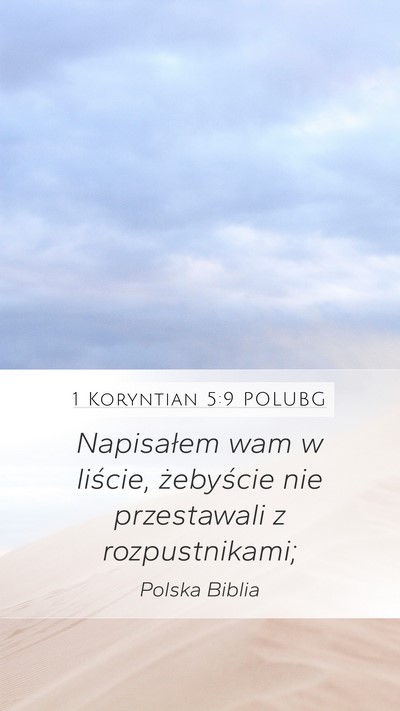 1 Koryntian 5:9 POLUBG Bible Verse Image