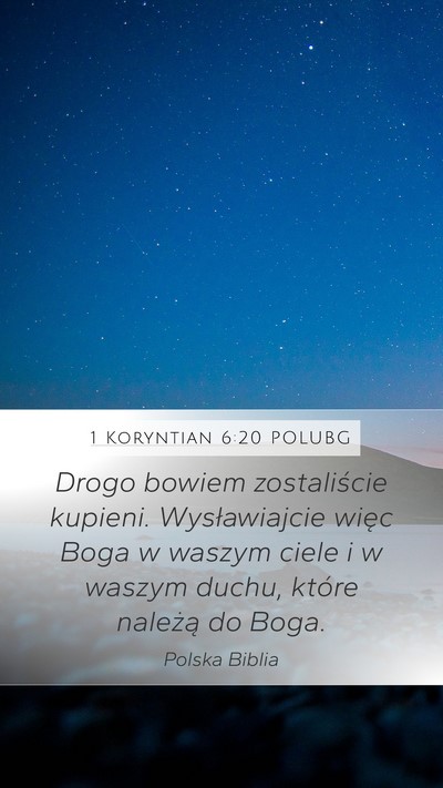 1 Koryntian 6:20 POLUBG Bible Verse Image