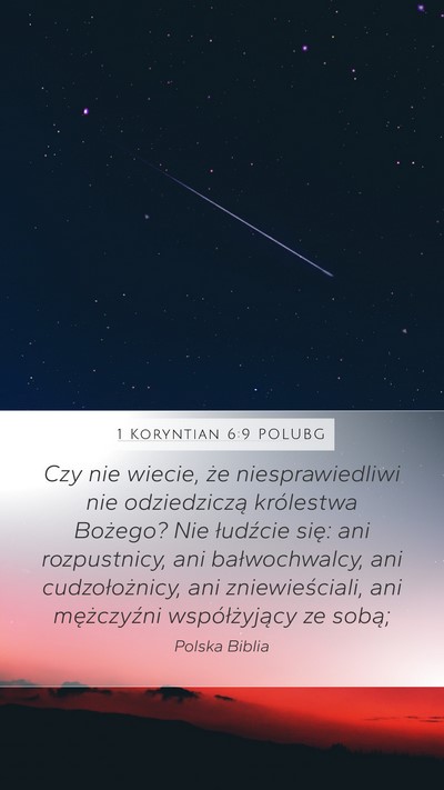 1 Koryntian 6:9 POLUBG Bible Verse Image