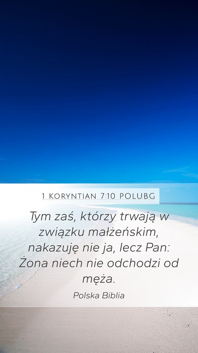 1 Koryntian 7:10 POLUBG Bible Verse Image