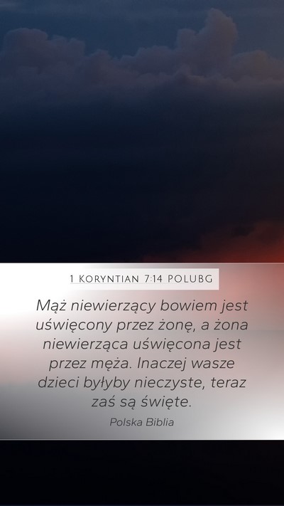 1 Koryntian 7:14 POLUBG Bible Verse Image