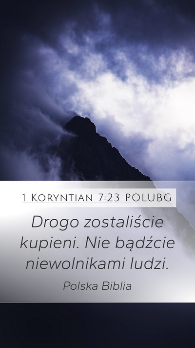 1 Koryntian 7:23 POLUBG Bible Verse Image