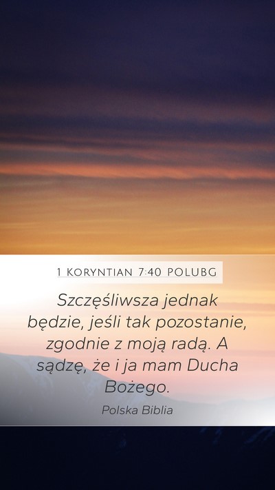 1 Koryntian 7:40 POLUBG Bible Verse Image