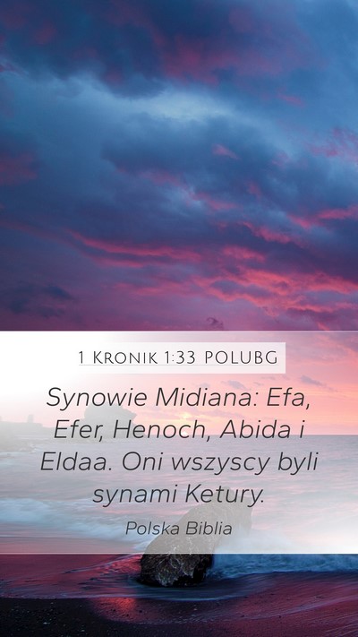 1 Kronik 1:33 POLUBG Mobile Phone Wallpaper - Synowie Midiana: Efa, Efer, Henoch, Abida i - Mobile Bible Verse Wallpaper