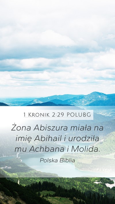 1 Kronik 2:29 POLUBG Mobile Phone Wallpaper - Żona Abiszura miała na imię Abihail i - Mobile Bible Verse Wallpaper