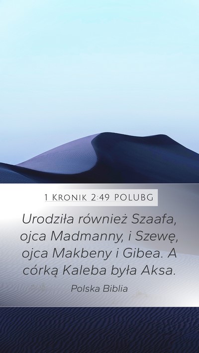 1 Kronik 2:49 POLUBG Bible Verse Image