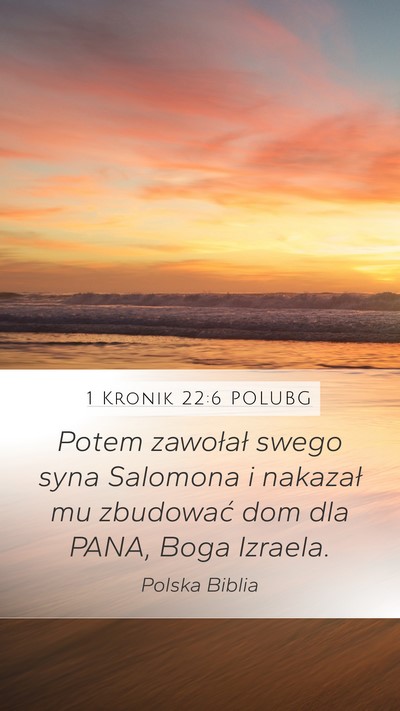 1 Kronik 22:6 POLUBG Bible Verse Image