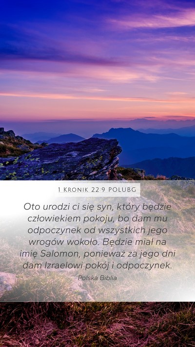 1 Kronik 22:9 POLUBG Bible Verse Image