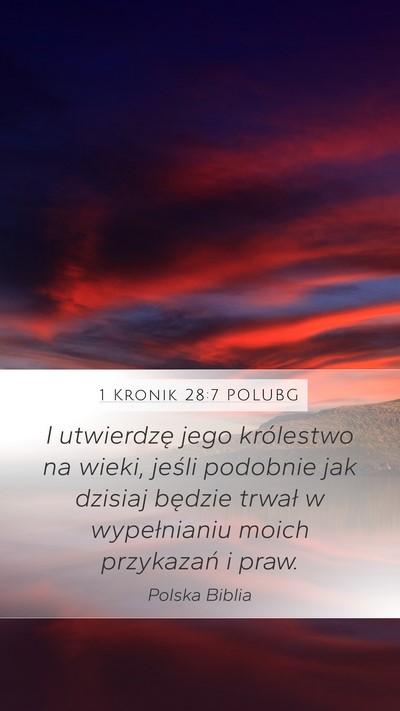 1 Kronik 28:7 POLUBG Bible Verse Image