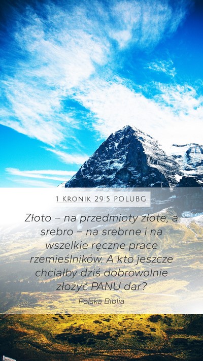 1 Kronik 29:5 POLUBG Bible Verse Image