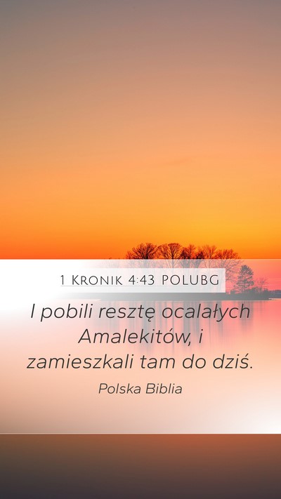 1 Kronik 4:43 POLUBG Bible Verse Image