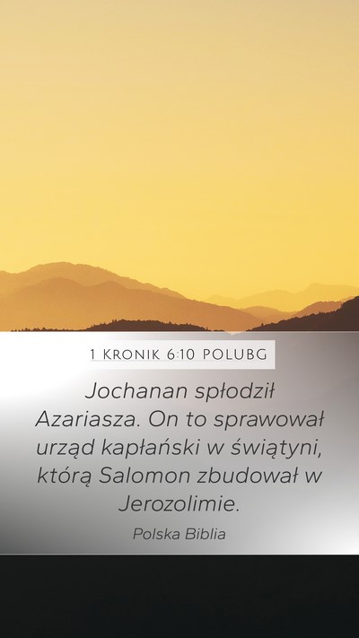 1 Kronik 6:10 POLUBG Bible Verse Image