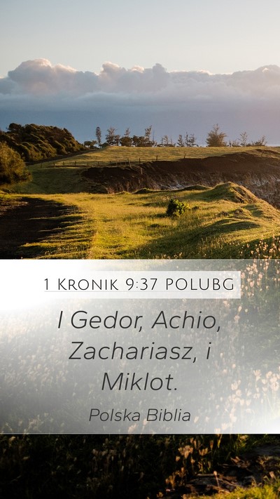 1 Kronik 9:37 POLUBG Bible Verse Image