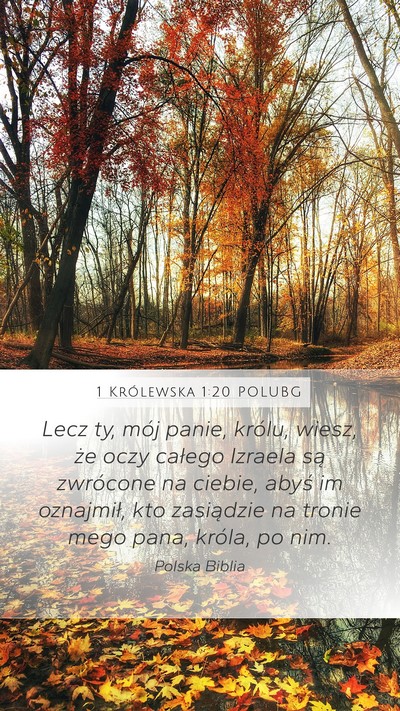 1 Królewska 1:20 POLUBG Mobile Phone Wallpaper - Lecz ty, mój panie, królu, wiesz, że oczy - Mobile Bible Verse Wallpaper