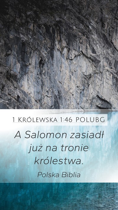 1 Królewska 1:46 POLUBG Bible Verse Image