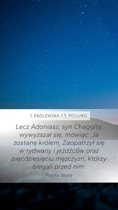 1 Królewska 1:5 POLUBG Bible Verse Image