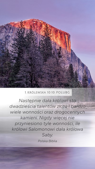 1 Królewska 10:10 POLUBG Bible Verse Image
