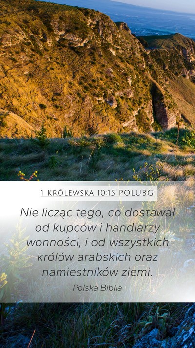 1 Królewska 10:15 POLUBG Bible Verse Image