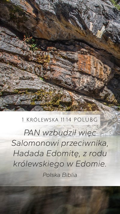 1 Królewska 11:14 POLUBG Bible Verse Image