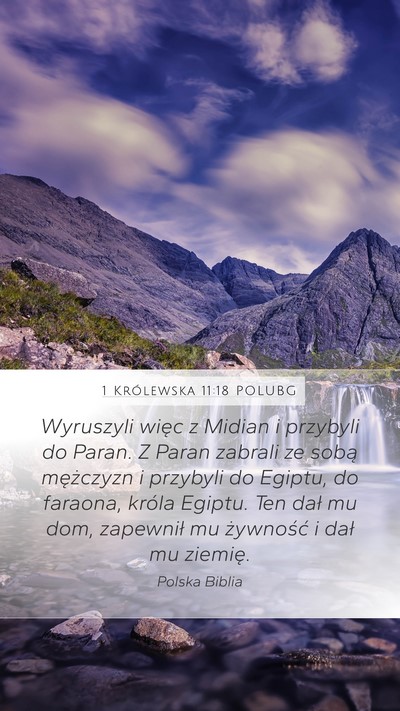 1 Królewska 11:18 POLUBG Mobile Phone Wallpaper - Wyruszyli więc z Midian i przybyli do Paran. Z - Mobile Bible Verse Wallpaper