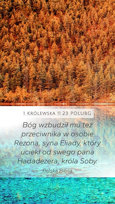 1 Królewska 11:23 POLUBG Bible Verse Image
