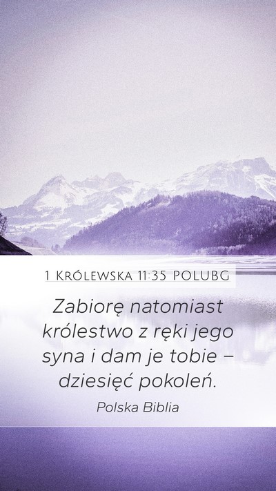 1 Królewska 11:35 POLUBG Bible Verse Image