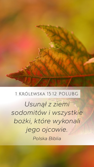 1 Królewska 15:12 POLUBG Bible Verse Image
