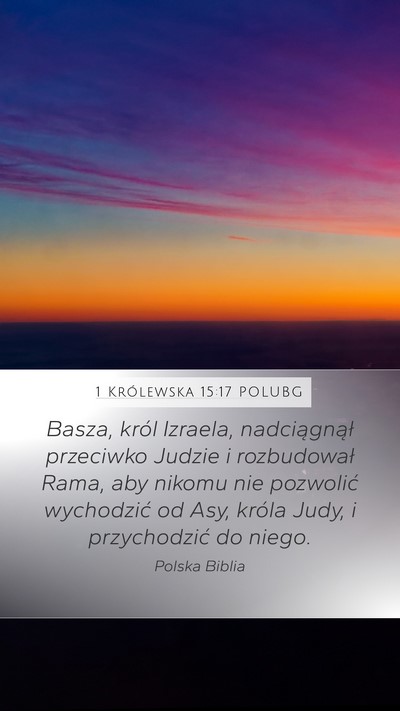 1 Królewska 15:17 POLUBG Bible Verse Image