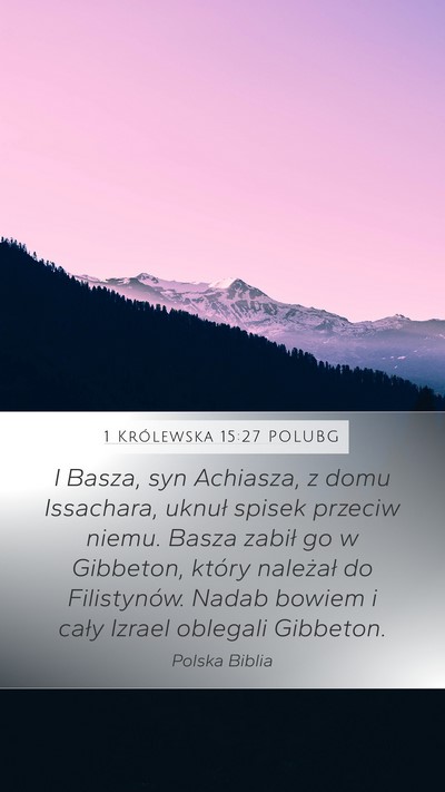 1 Królewska 15:27 POLUBG Bible Verse Image