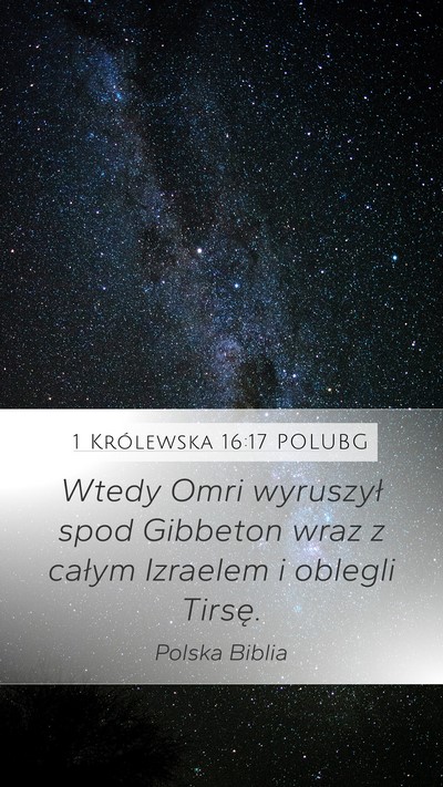 1 Królewska 16:17 POLUBG Bible Verse Image