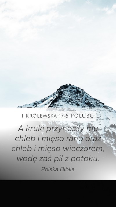 1 Królewska 17:6 POLUBG Bible Verse Image