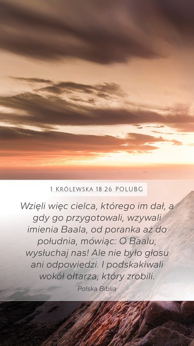 1 Królewska 18:26 POLUBG Bible Verse Image