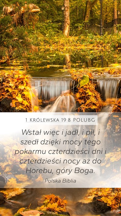 1 Królewska 19:8 POLUBG Bible Verse Image