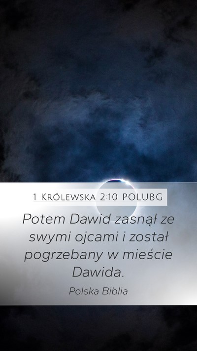 1 Królewska 2:10 POLUBG Bible Verse Image
