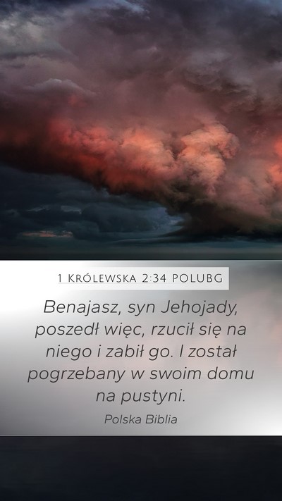 1 Królewska 2:34 POLUBG Bible Verse Image