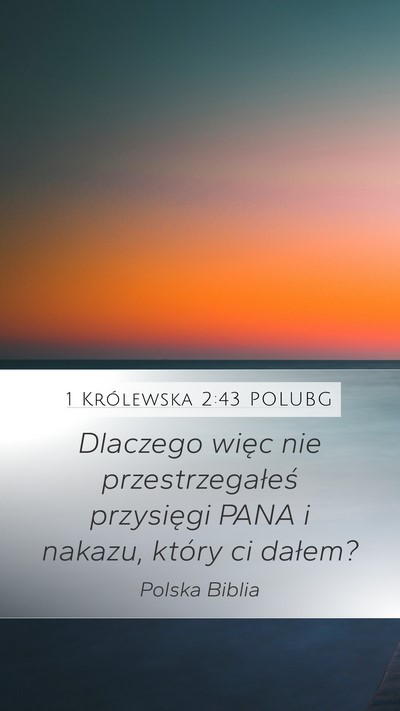 1 Królewska 2:43 POLUBG Bible Verse Image
