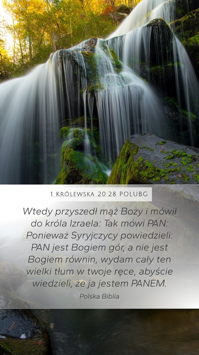 1 Królewska 20:28 POLUBG Bible Verse Image