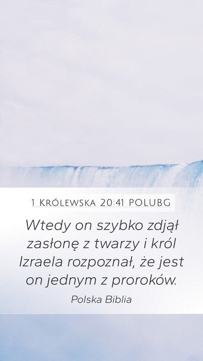 1 Królewska 20:41 POLUBG Mobile Phone Wallpaper - Wtedy on szybko zdjął zasłonę z twarzy i - Mobile Bible Verse Wallpaper