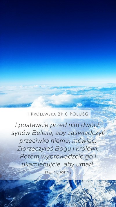 1 Królewska 21:10 POLUBG Bible Verse Image
