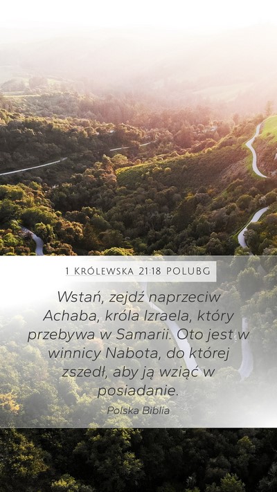 1 Królewska 21:18 POLUBG Bible Verse Image