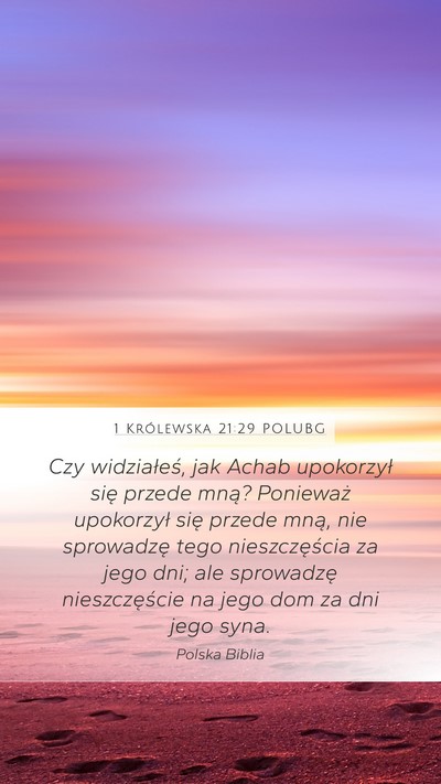 1 Królewska 21:29 POLUBG Bible Verse Image