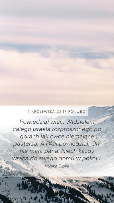 1 Królewska 22:17 POLUBG Bible Verse Image