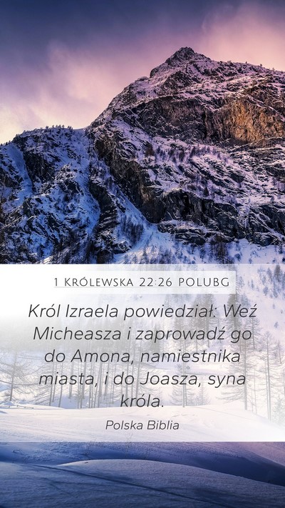 1 Królewska 22:26 POLUBG Bible Verse Image