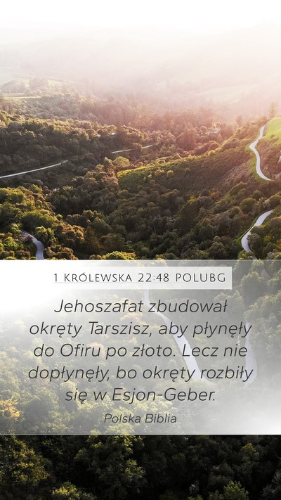1 Królewska 22:48 POLUBG Bible Verse Image