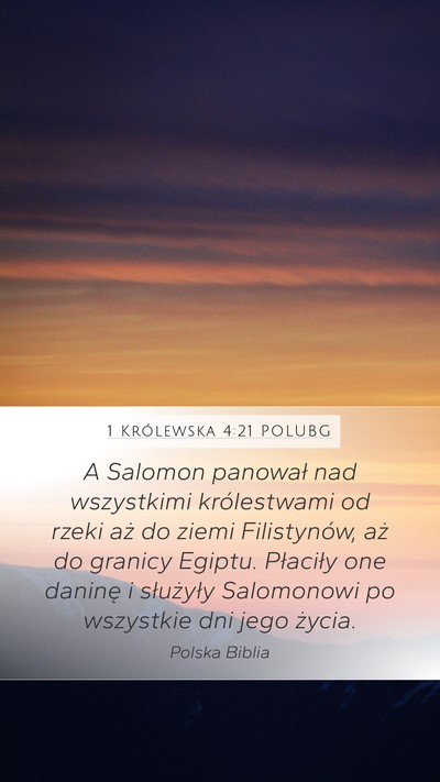 1 Królewska 4:21 POLUBG Bible Verse Image