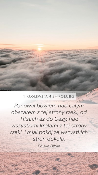 1 Królewska 4:24 POLUBG Bible Verse Image