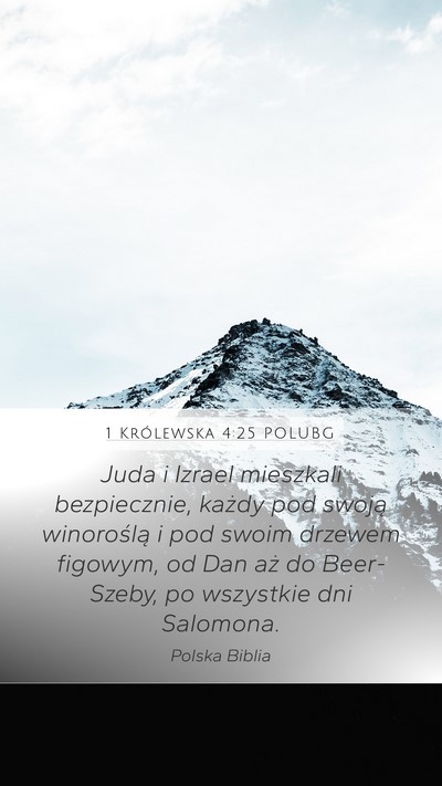 1 Królewska 4:25 POLUBG Bible Verse Image