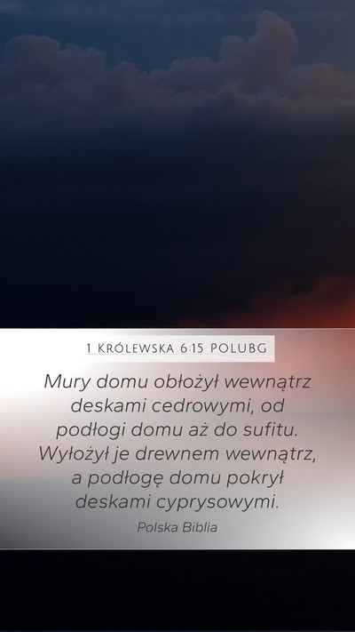 1 Królewska 6:15 POLUBG Bible Verse Image
