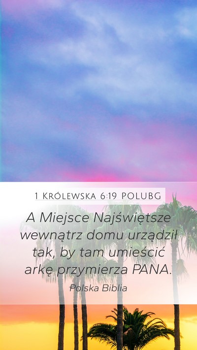 1 Królewska 6:19 POLUBG Bible Verse Image