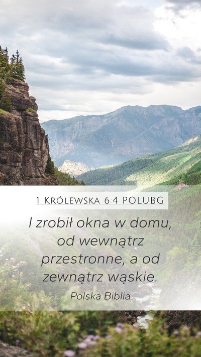 1 Królewska 6:4 POLUBG Bible Verse Image